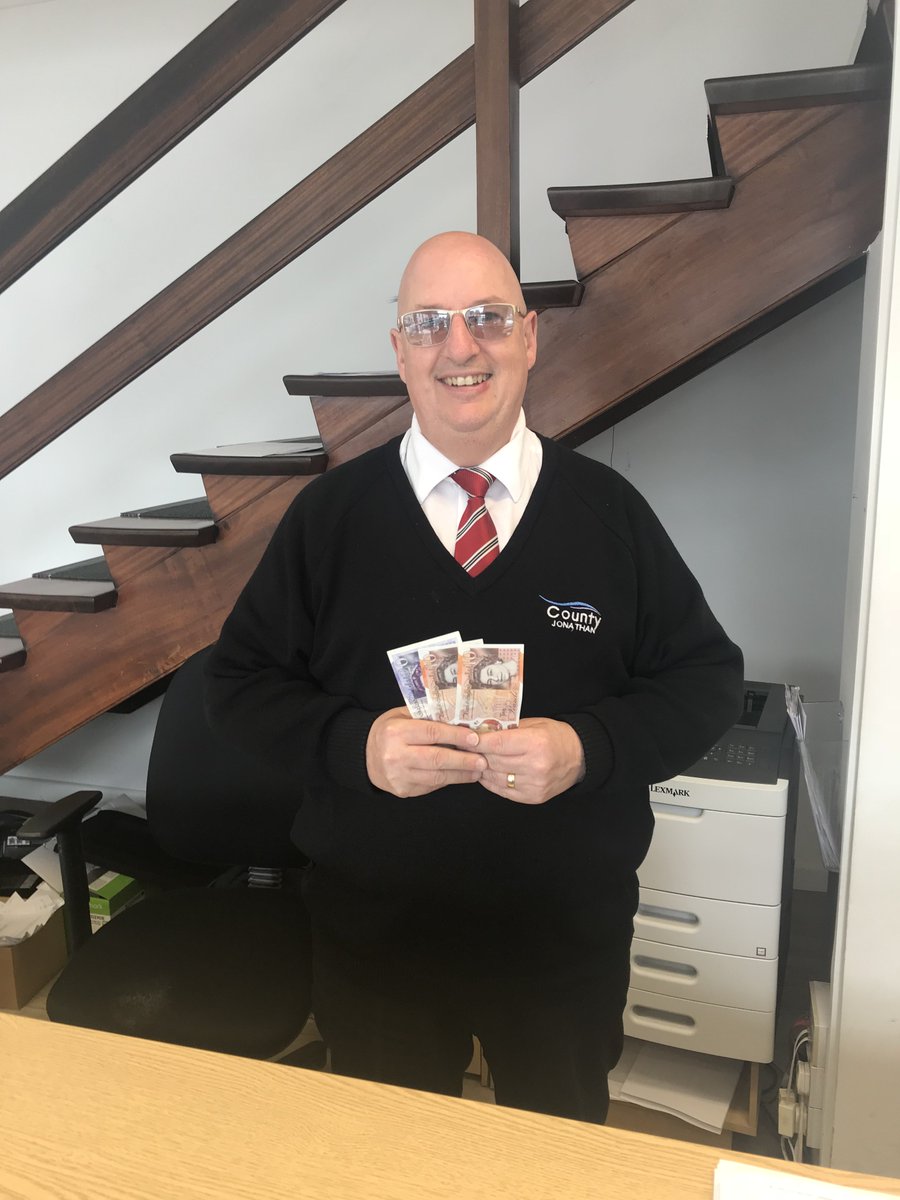 CountyVx's tweet photo. £40 for winning the works sweepstake in the Grand National has made Jonathan in our service centre extremely happy on a Monday afternoon #Winner #GrandNational #WorkSweepStake 🏇💰 https://t.co/7zMhCnV9sm