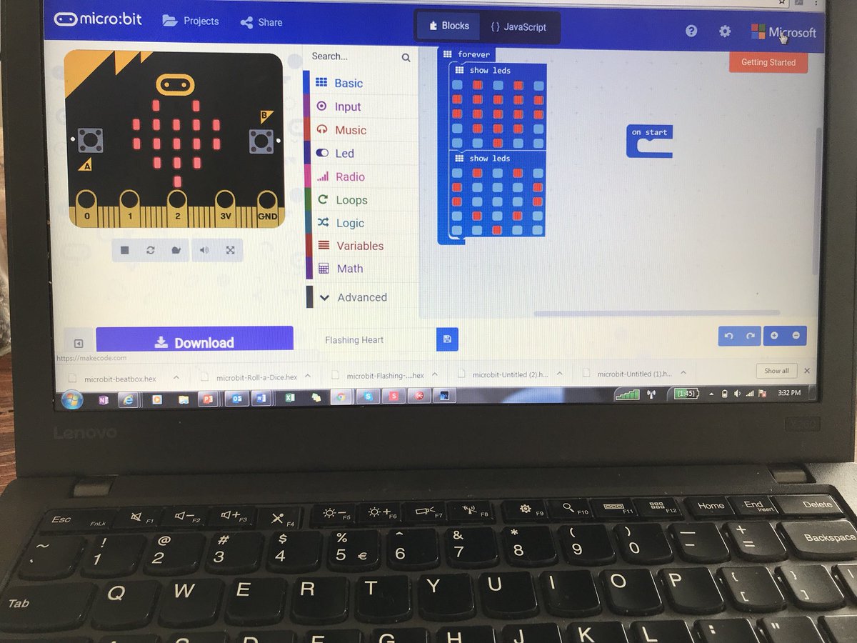 DesignBarweshi's tweet photo. Spent a couple of hours with @4otune playing with #micro:bit while chatting about @Geekulcha successful #heckathons and my plans to introduce #Designathons and micro:bit coding to younger kids in schools. #designthinking #makecode https://t.co/N2Pv3AheRg