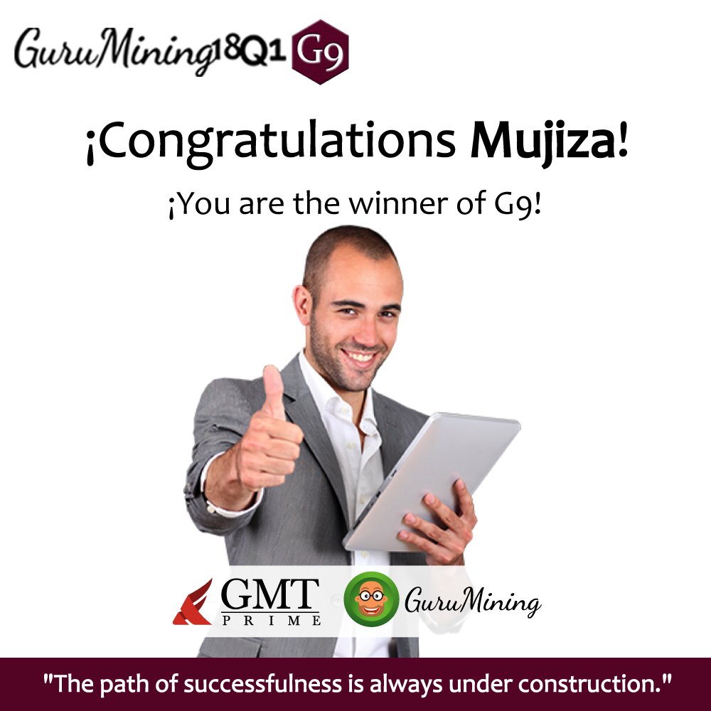 fxgurumining's tweet photo. We have a winner in the G9! Congratulations, excellent performance. Keep participating with us in the next GuruMining competitions.

#FXGurumining #Forex #FX https://t.co/563RHOWw6x