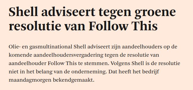 freeksels's tweet photo. Vandaag vraagt @Shell aan zijn aandeelhouders: dwing ons niet met het klimaatakkoord van Parijs mee te doen.

Want Shell wil vrij zijn om zijn roekeloze koers voort te zetten, ten koste van toekomstige generaties.

Geen betere dag om je aan te sluiten bij https://t.co/iAzK5OiMVA https://t.co/FvHHszBz76