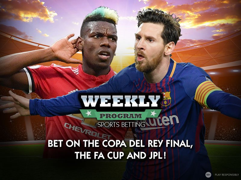 GoldenPalaceBE's tweet image. #WeeklyProgram : Pariez sur la finale de la #CopadelRey, les demi-finales de la #FACup, les #NBAPlayoffs et bien plus encore ! bit.ly/2wzWRvG