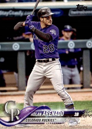 4/16... Happy 26th Birthday to Nolan Arenado!  (2018 Topps card) 