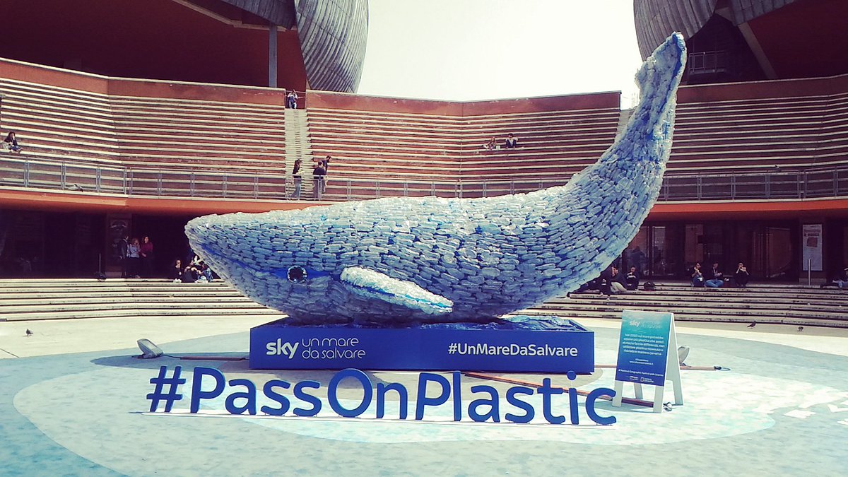 GinevraJohnson's tweet photo. La balena del #FestivalDelleScienze! #PassOnPlastic @AuditoriumPdM #sky #UnMareDaSalvare https://t.co/zFbescH4ME