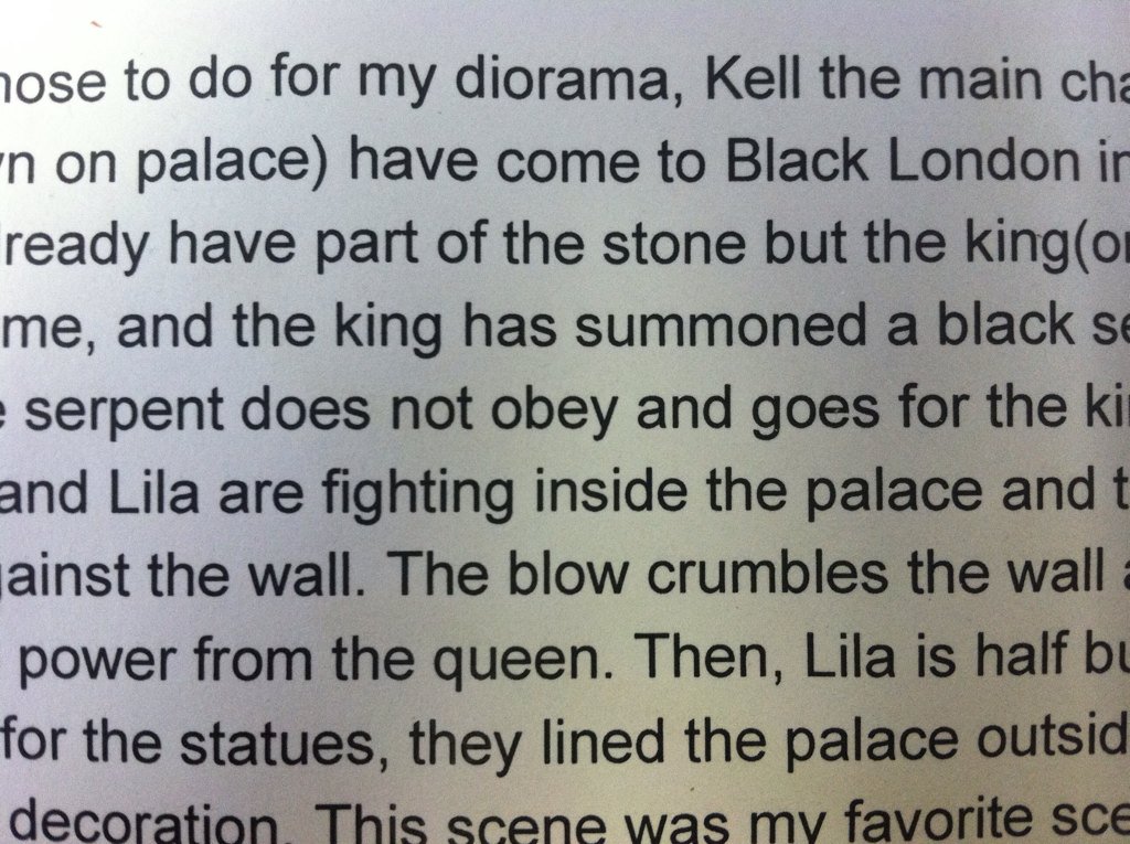 Librarystm's tweet image. Will&apos;s project for @UsetheSchwarz77 &apos;s 6th grade class- the suspenseful ending to @veschwab&apos;s Darker Shade of Magic!