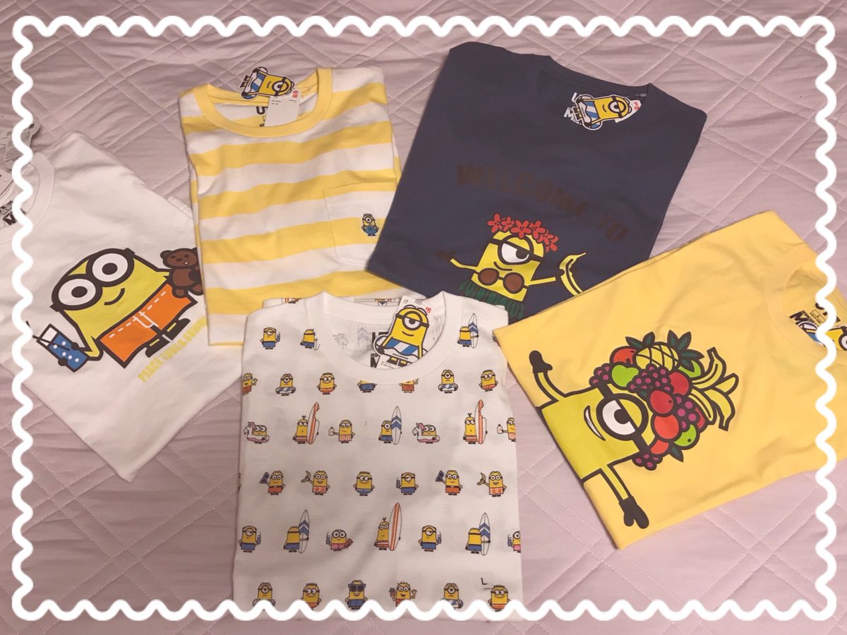 ももか No Twitter ユニクロでミニオンtシャツ 可愛くて家族の分も 買ってきた ˆoˆ みんなでおそろっち ミニオンかわいい ٩ ۶ ユニクロ ミニオン