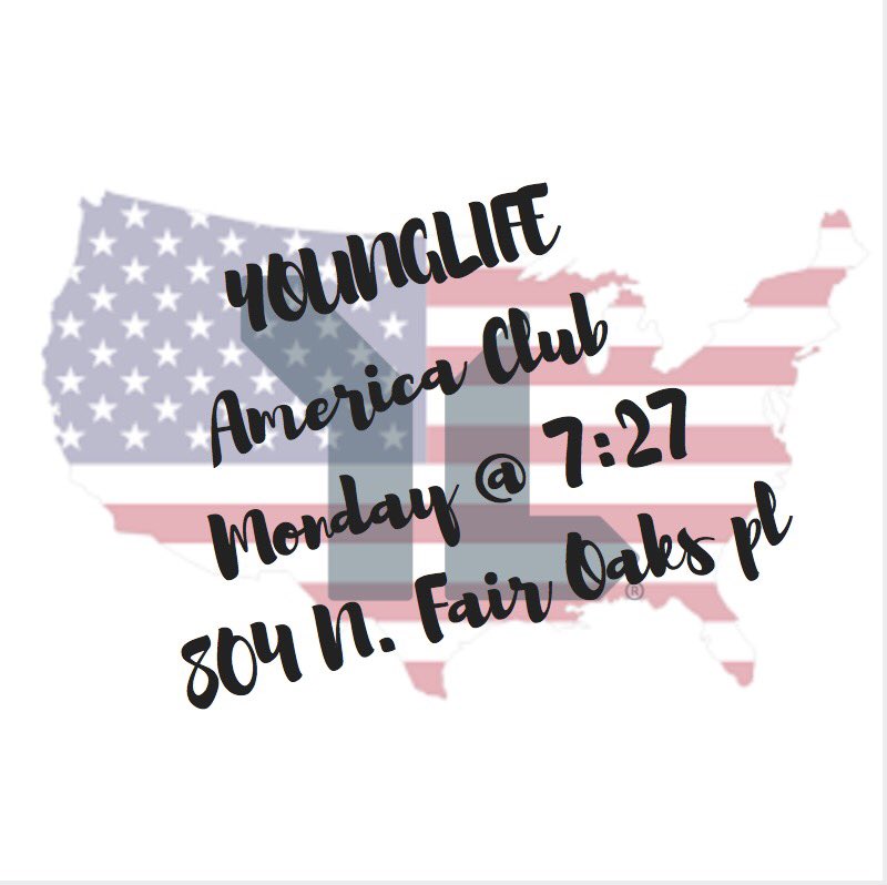I️ mean, what could possibly be a better combination than YL and American Club!?!?  Come tonight in your favorite American gear!