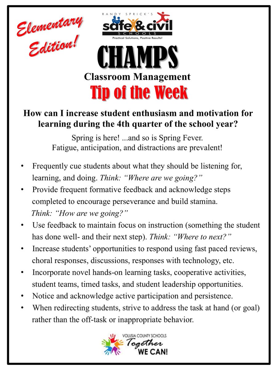 KayMilliken's tweet image. Here&apos;s your Tip of the Week, Elementary! #vcschamps