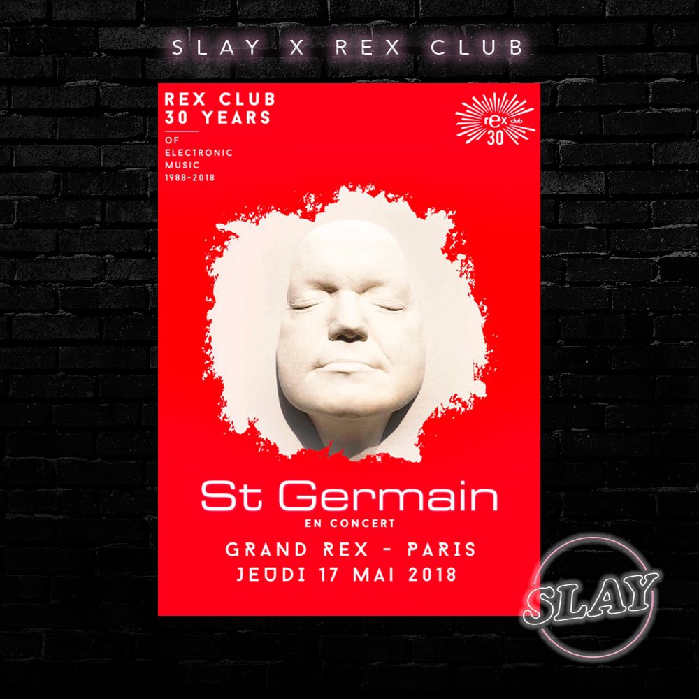 SlayAgencyHQ's tweet photo. Welcome to @rexclub !!
Slay est en charge de la stratégie social media pour le concert de St Germain au @LeGrandRex ! 
Info : https://t.co/N3Yn8NRveM https://t.co/XQ8DgkPMC7