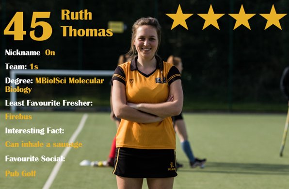 ShefUniHockey's tweet photo. Ruth Thomas also leaves us this year. Its fair to say that the W1s defence is definitely stronger when she plays. MOM for the North at the recent @EngUniSport North vs South Cup we will be sad to see her go #onsmash https://t.co/jcMZ1c2uJa