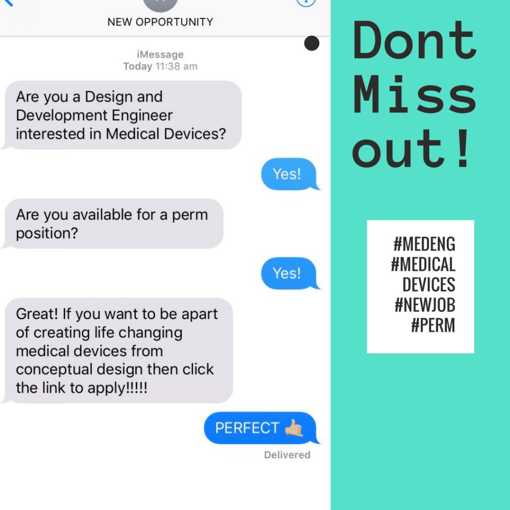 JonnyMedEng's tweet photo. On behalf of our client we are working together to find the perfect fit for their design and development team. If you want to be a team player and create smarter solutions and self care APPLY TODAY. https://t.co/Z3rhefWqlf https://t.co/brYMpWA5x6