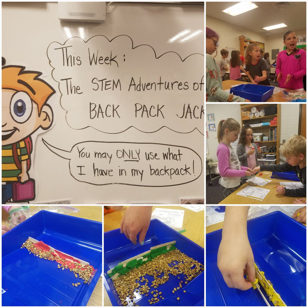schiefenm3's tweet photo. Building dams to hold back the water. #ramspride @sesd_STEAM @StewElementary @ester_susan #stewsteamstation https://t.co/t5AZpAlOfn
