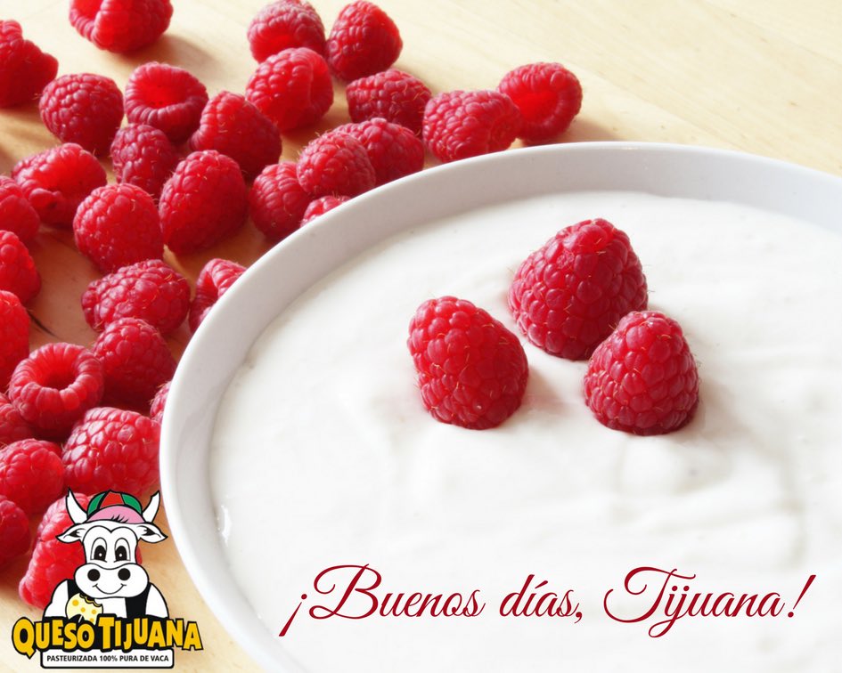 QuesoTijuana's tweet photo. #FelizLunes
 ¡Buenos días!
Empecemos la semana de manera saludable, fresca y sencilla.
Yogurt de Queso Tijuana  con frambuesa, fuente de proteína, energía y antioxidantes.
#quesotijuana #yogurt #artesanal #mondaymotivation 🇲🇽🐄🐄🐄🐄🐄🧀 https://t.co/tYmRKzhm07