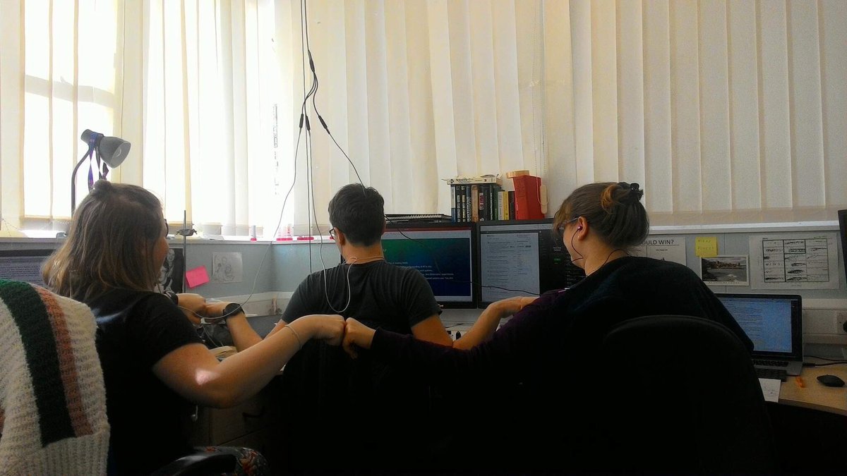 Office_ALFHA's tweet photo. We have achieved hive mind and for some reason Freddy is allowed to be in charge of the group music?! https://t.co/v01Yv4LQX8