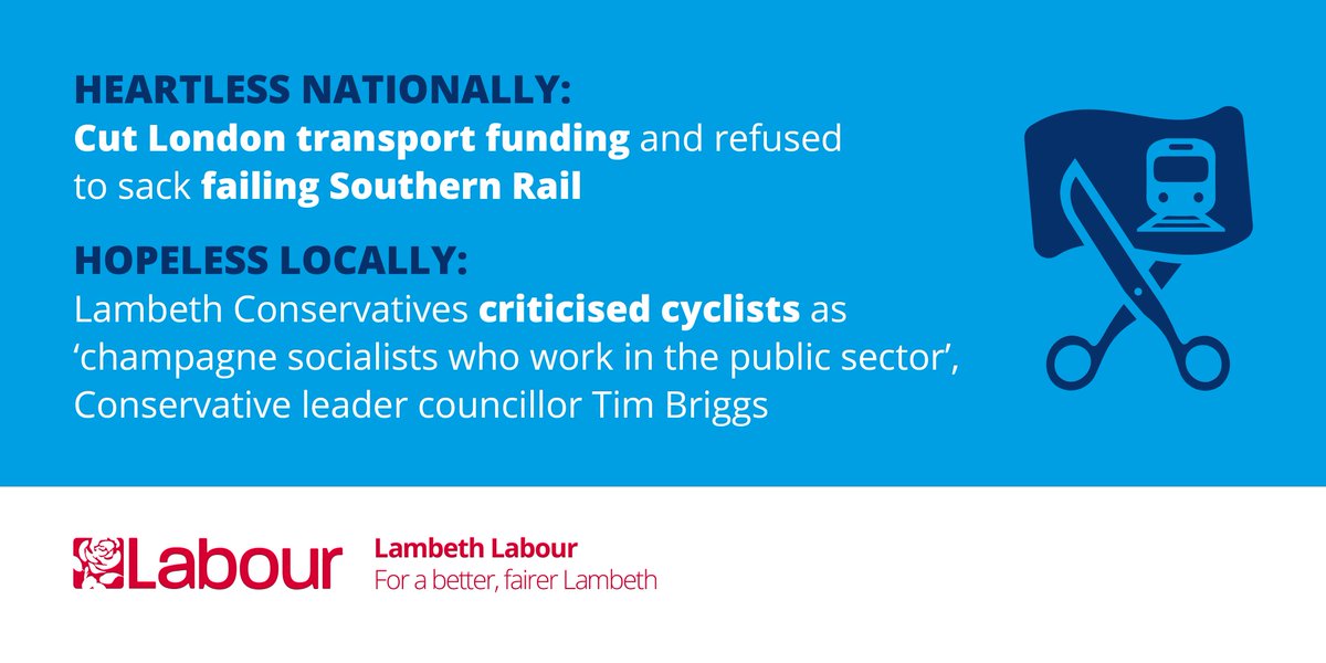 LambethLabour's tweet photo. In Lambeth it's a straight fight between Labour who are building a better, fairer Lambeth and the Tories who are heartless nationally and hopeless locally. https://t.co/ImutC6OpIk