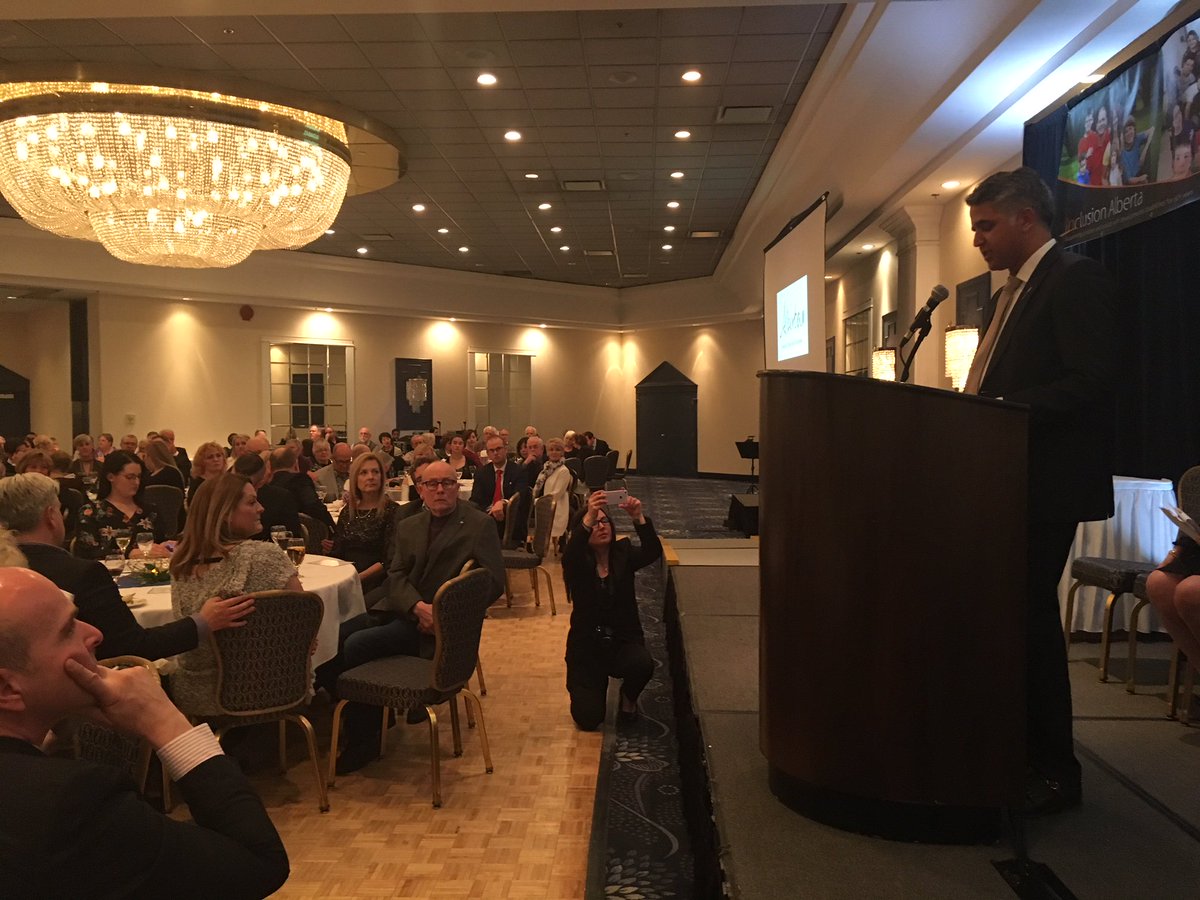 MLAIrfanSabir's tweet photo. It was a privilege to attend @InclusionAB's president's reception to have the opportunity to honour Bruce Uditsky's 25 years as CEO. His dedicated work has helped countless Albertans with disabilities and their families. https://t.co/n092WBYF1z
