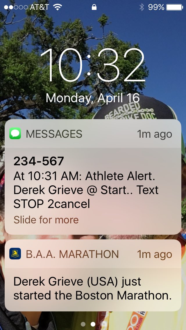 Bobbie_Grieve's tweet photo. And he's off. Go Derek Go! #TEAMGRIEVE #Boston2018 @dgrieve2 @CarbonellDHS https://t.co/wSdEKQ9WSv