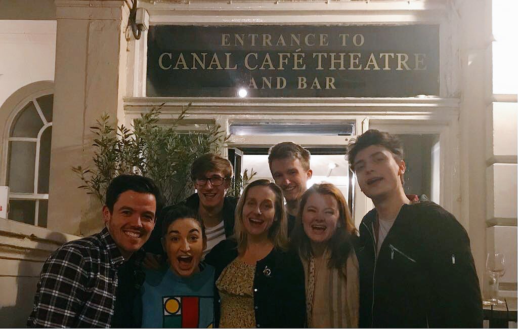 Gorge snap of our NewsRevue crew on their final night. We will miss you. ❤️