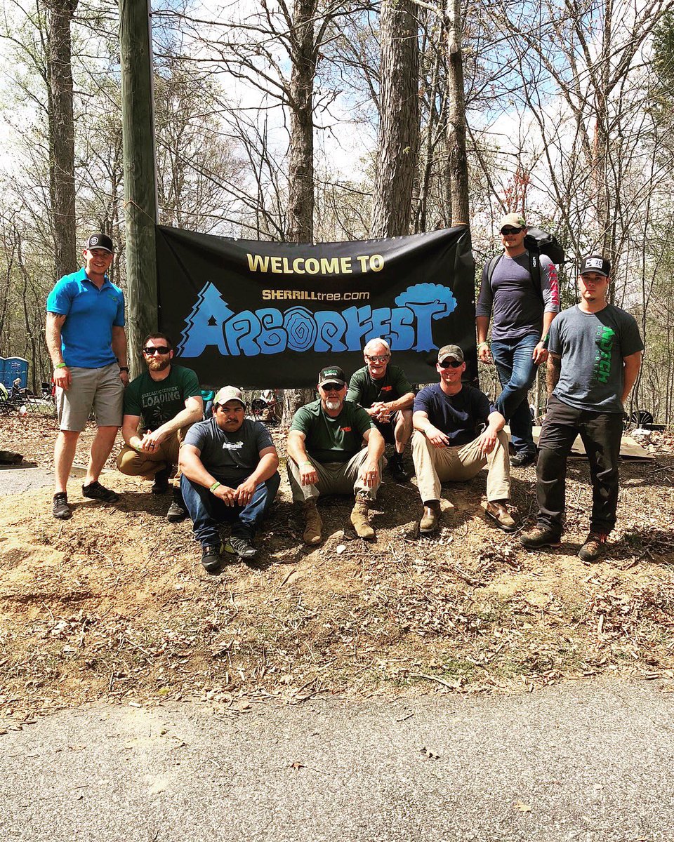 SchneiderTree's tweet photo. Some of our guys spent time at #Arborfest this weekend! Big thank you to @sherrilltree and @kask_safety for putting on this workshop. #afnc2018 #alwaysimproving #teamfirst https://t.co/AxJImR9apU