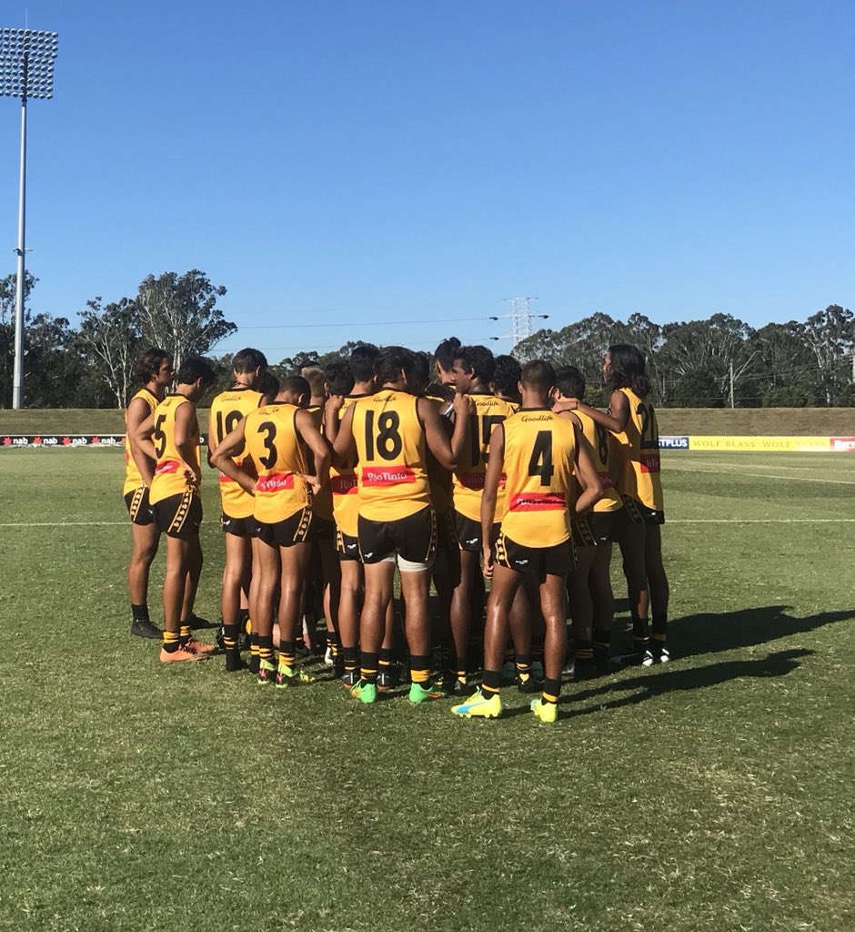 WAFCAboriginal's tweet photo. Boys did well 😎
QLD 0 - 1 - 1 
WA 11 - 10 - 76
#AFLDiversityChamps https://t.co/74MoVGaOCF