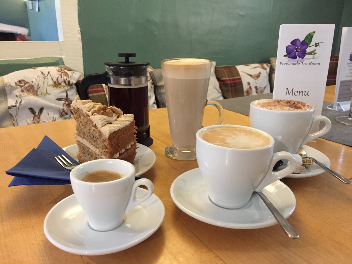 PeriwinkleCott1's tweet photo. #NationalCoffeeWeek Have a great week everyone. Whether it’s #espresso #latte #cappuccino or a #cafetière of @MilesTeaCoffee take the time to enjoy your coffee. Maybe even a slice of Coffee &amp; Walnut Cake! @Exmoor4all @VisitSomerset @VisitBritain @thebakingnanna1 @SvenRoyalChef https://t.co/Ib79uTXHwu