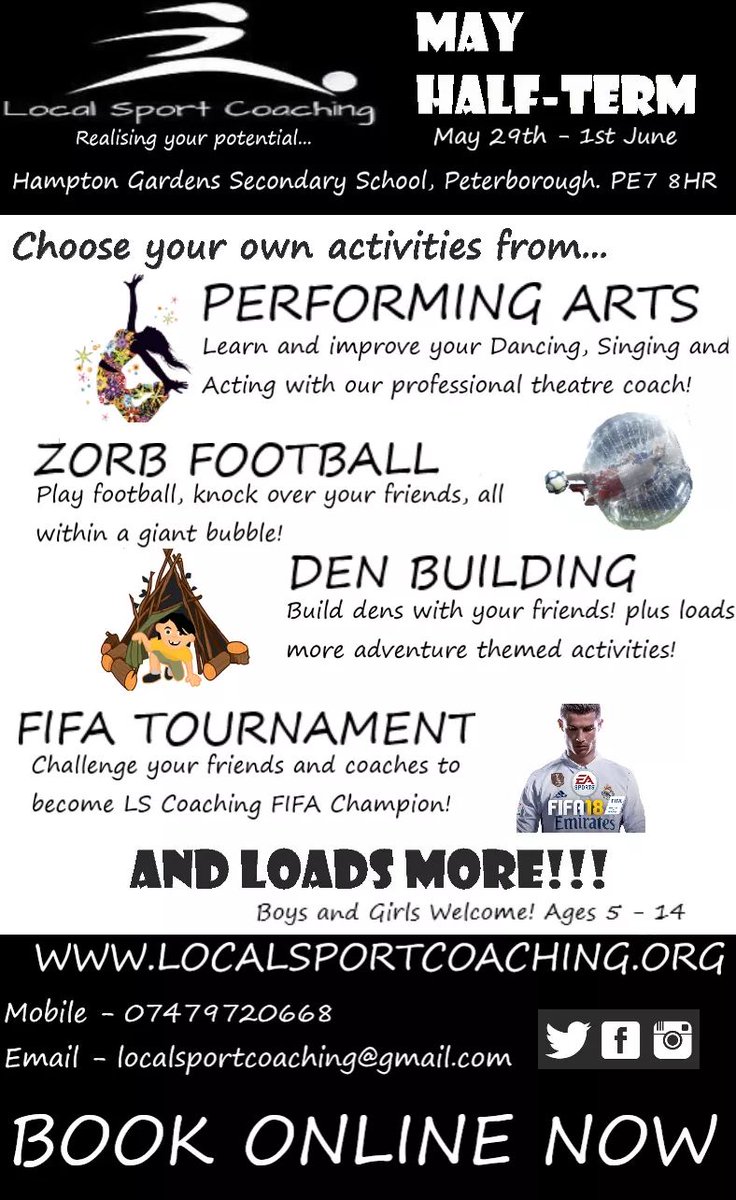 MAY IS FAST APPROACHING...

...LIMITED SPACES AVAILABLE...

BOOK NOW!
localsportcoaching.org