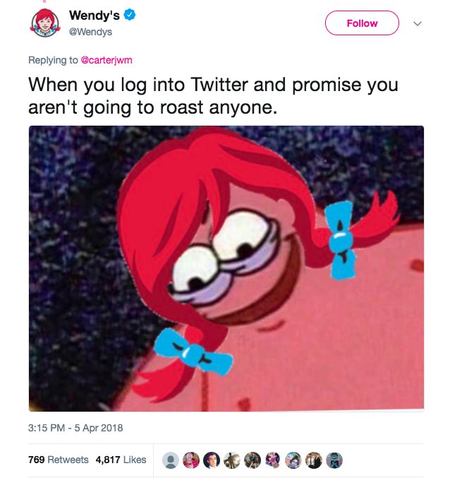 a8agency's tweet photo. We analyzed the success of @wendys popular ‘roast’ tweets in our latest blog. Not only will you get great marketing inspo, but you’ll laugh a lot too 😂🍔. 
https://t.co/bhodhZBrrr https://t.co/EefLqewK5O