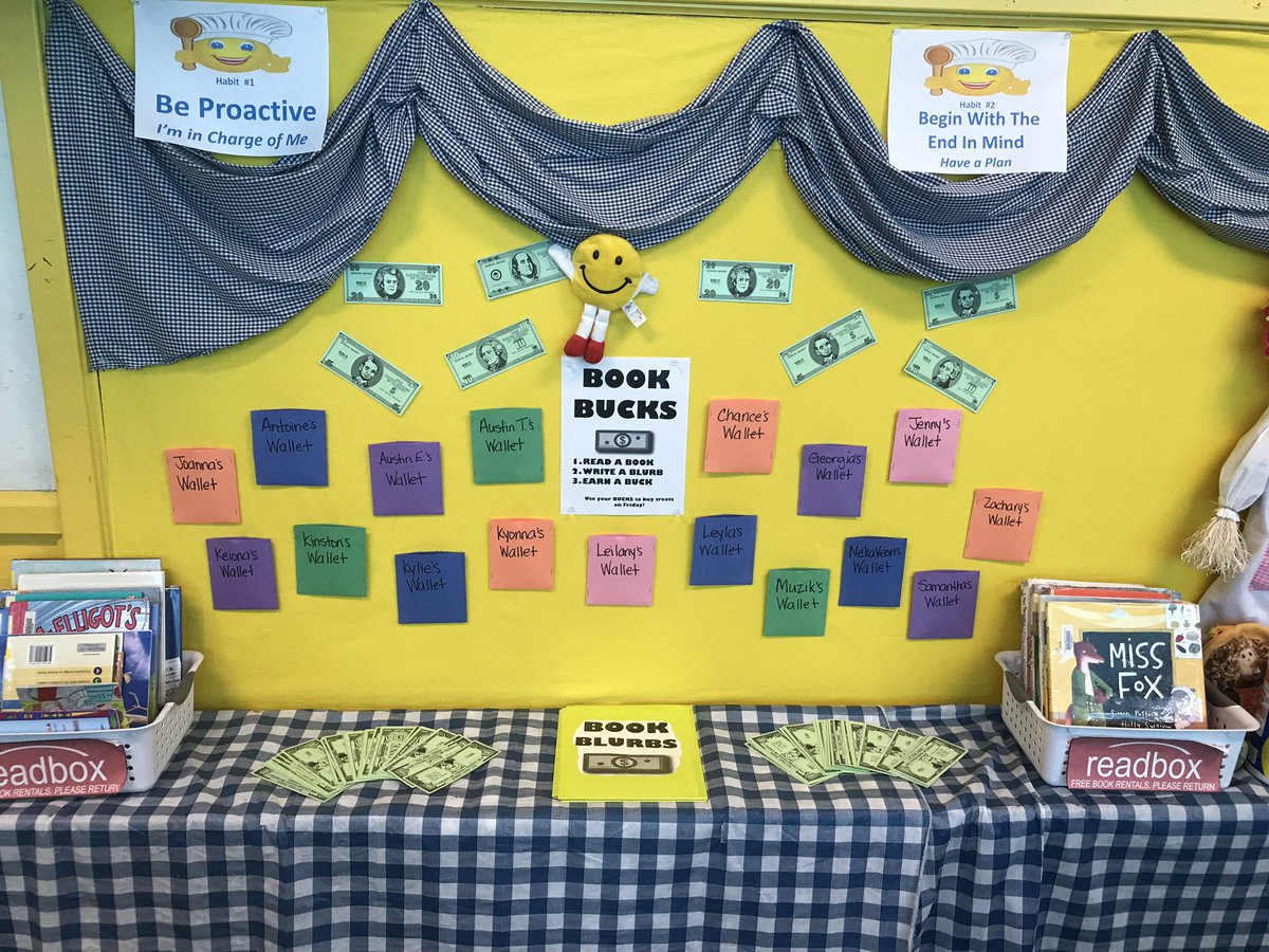 cynphippins's tweet photo. My new reading incentive project. Book Bucks π° π΅ #secondgrade #reading #capronelementary #scpsva https://t.co/tZoCtTZTMg