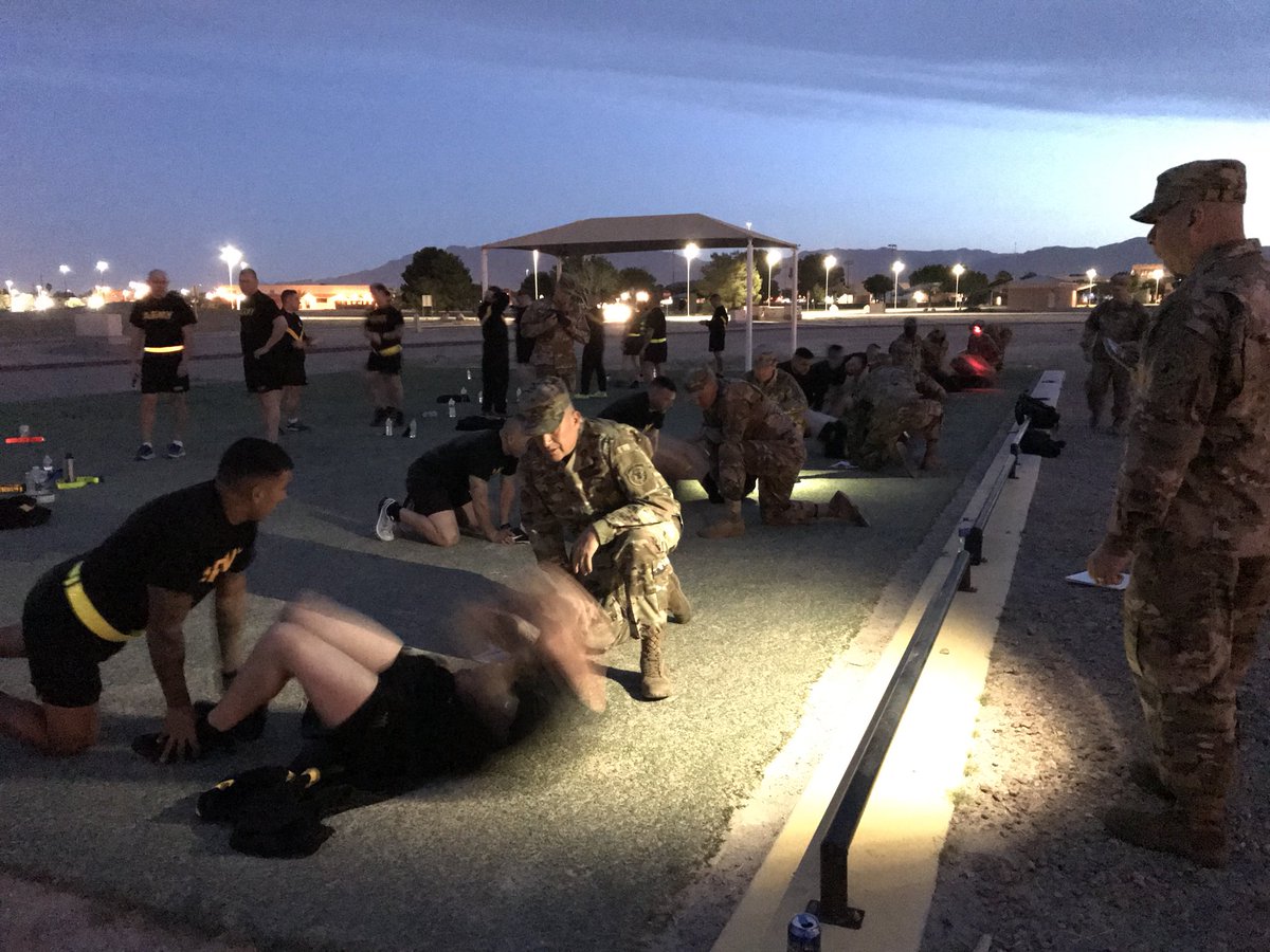 usarec's tweet photo. #USAREC #BestWarrior Competition and @USAREC_SAMC kicked off this morning with the APFT @NellisAFB! Good luck to all competing! #SAMC18 https://t.co/3TczfAnBK8