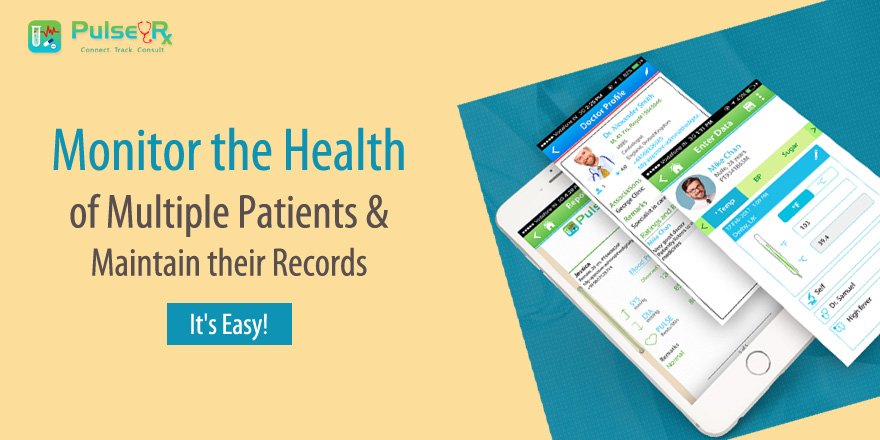 PulseRx_App's tweet photo. #Track your #health and that of your loved ones with #PulseRx. The #app allows you to #monitor the health of multiple #patients &amp; also maintain their #records. #Discover your complete #WellnessManager: https://t.co/2vI3dISJLd https://t.co/m8x3cF2AKI