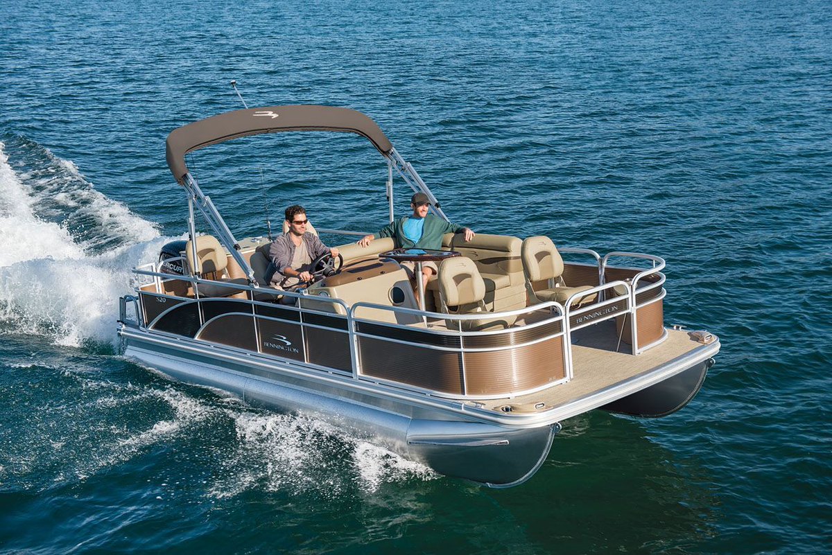 BennyPontoons's tweet photo. Design the #Bennington #PontoonBoat that fits your lifestyle in our online Design Center. Whether you want a boat for cruising, fishing, or water sports, there's a Bennington for you. #BennyStyle https://t.co/Vcl4rzMgdl https://t.co/c2lWFCXcQa