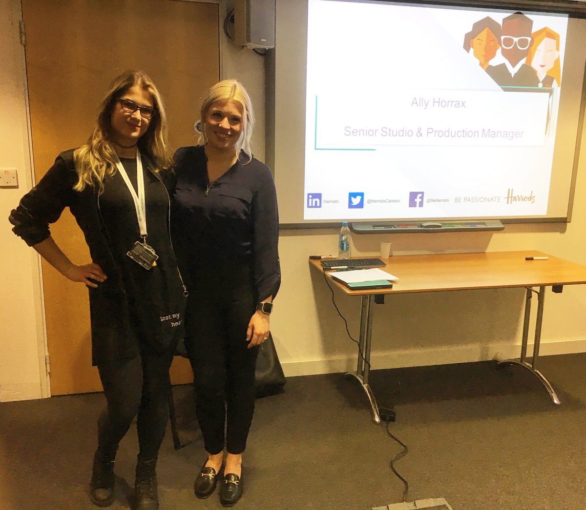 KamilaFied's tweet photo. First session of #HarrodsCareersWeek done! Ally Horrax led the talk about Careers in Digital Studio Production for https://t.co/nnW0j89Ubu - great insight into behind the scenes of e-commerce in Harrods. #BeHarrods https://t.co/NYeFAMDCLd