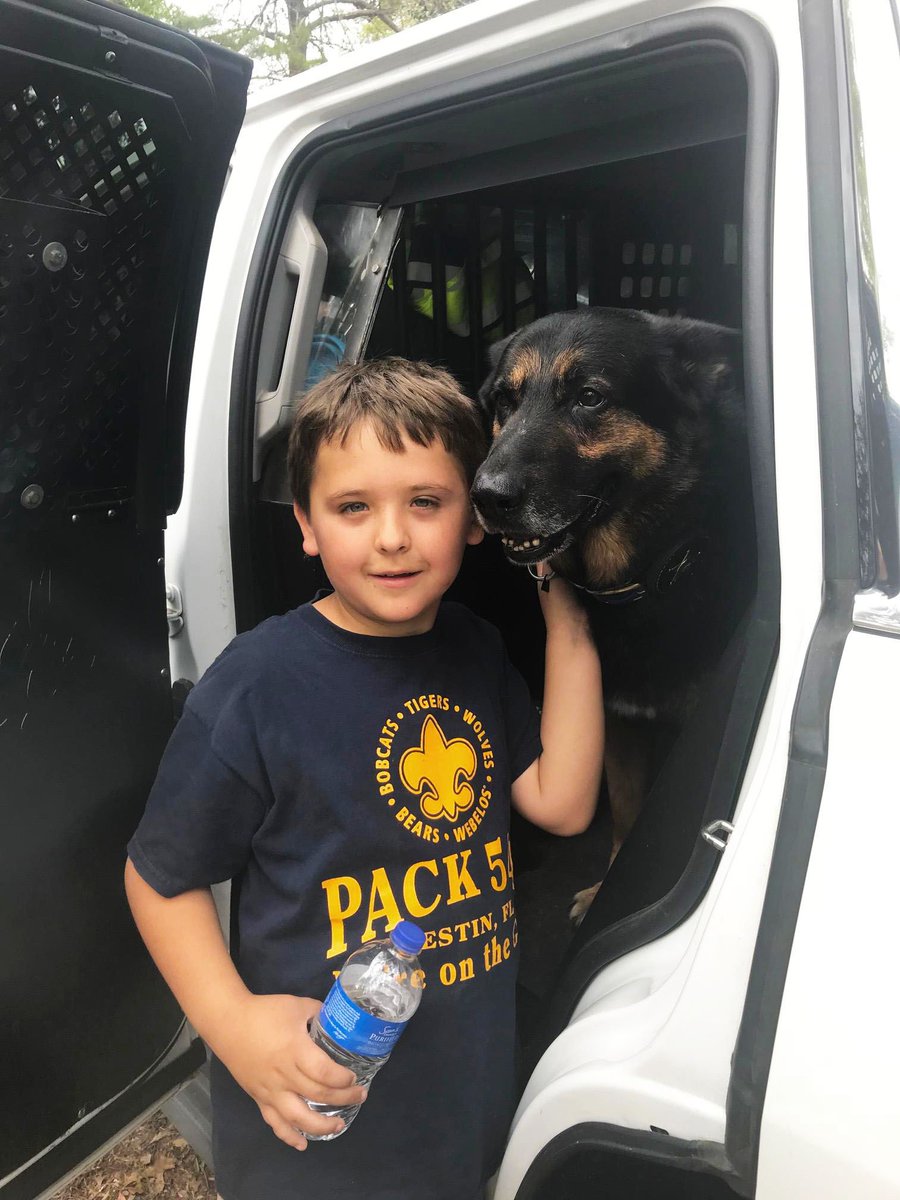 WCSOFL's tweet photo. SO MANY PETS! WCSO K9 & @OfficialLivePD ⭐️"Kayne" was the center of attention this weekend at the Boy Scout Family Camp at Spanish Trail Scout Reservations. He ♥️ed every minute of it! @boyscouts #Pack540 #Pack608 #LESM @NationalSheriff @FLSheriffs #K9 #LIVEPD https://t.co/unKw9GJc7M