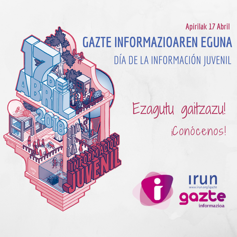 GazteARTEan's tweet image. Mañana, 17 de abril, es el Día Europeo de la Información Juvenil. ¡Ven y conócenos! #redsij #eyid2018 ow.ly/6p2w30jvSyl