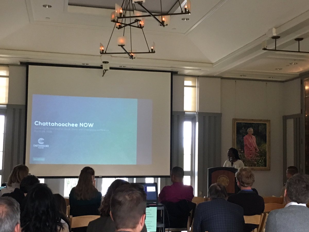 CNOW's Project Manager, Wanona Satcher, presenting the history of CNOW and why we have taken on the role of a convener for #ourATLriver and Vision 53 <a href="/parkpride/">Park Pride</a> Parks and Greenspace Conference.