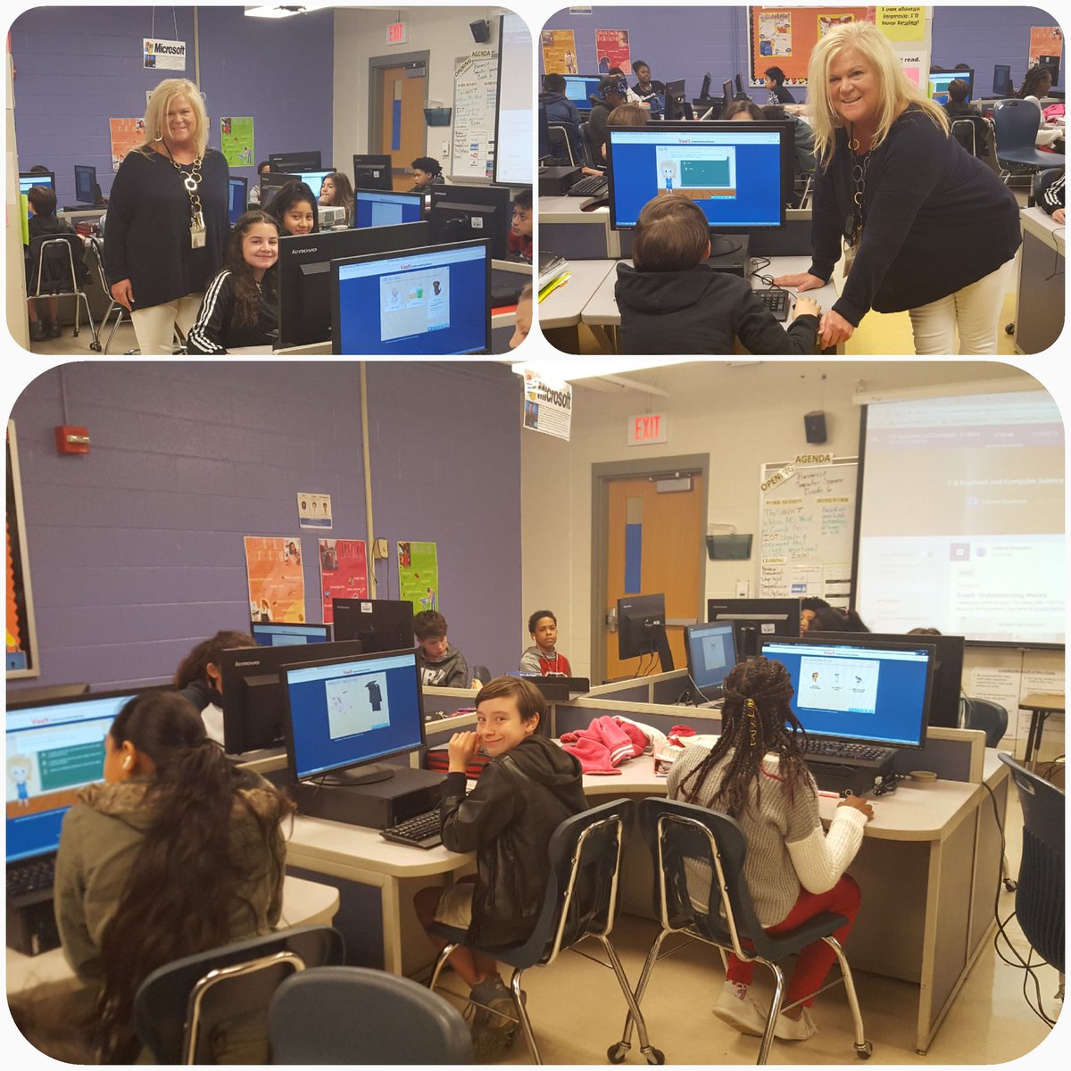 Suttonbizcomp's tweet photo. Sutton 6th grade BizCompSci students engaged in a virtual lesson "Learning Money" by EVERFI with IT Lynn Freeman. It's a great day in Cougar nation🤗. @apsitlynn @Suttonbizcomp @SuttonPrincipal @APSInstructTech @sutton7thgrade @6thSutton @bbieniemy https://t.co/SAGF7ks70n