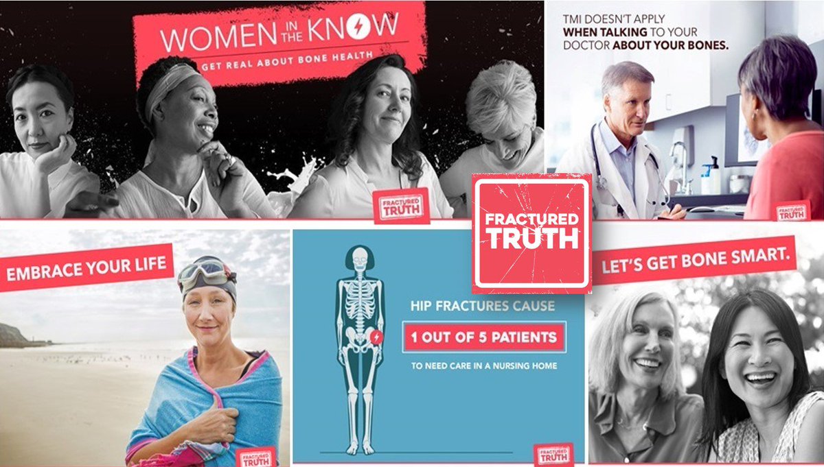 Radius_Health's tweet photo. We are beyond excited to have won four(!) Internet Advertising Competition awards for our work on the #FracturedTruth campaign which encourages postmenopausal women to be proactive about their #bonehealth. https://t.co/nADGHAgbew https://t.co/LZBJvMCLFF