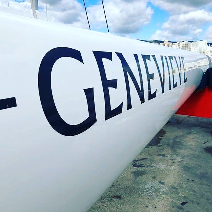 RSBRigging's tweet photo. At the end of last week in @STP_palma, our riggers unstepped the rig belonging to S/Y Genevieve.
Genevieve is a cutter sail 36.90m built by #AlloyYachts. This luxury vessel's sophisticated exterior design and engineering are the work of the fantastically talented, late Ed Dubois https://t.co/jSV26LtJSE
