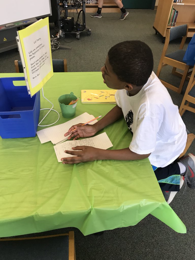 Massengill5th's tweet photo. Fun with Poetry Picnic! Thanks @bgshore!! #PoetryMonth @ConnMagnet @ConnPrincipal https://t.co/8GkrHNSUqb