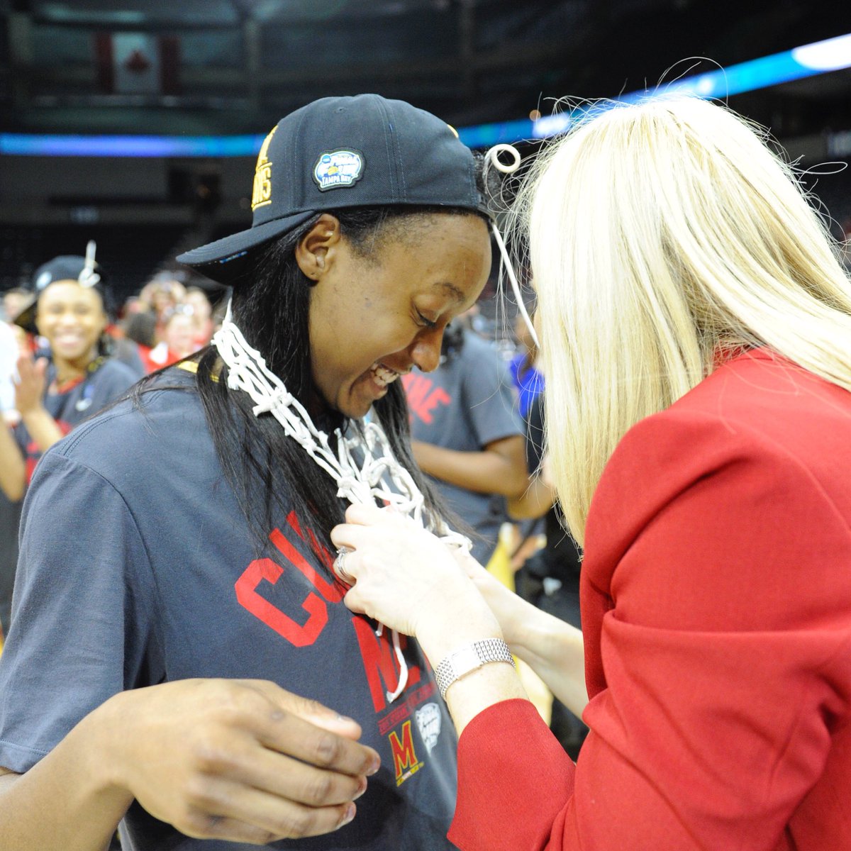 TerpsWBB's tweet photo. From a young girl from Aliquippa with her toe on the line 😬...

to ✌🏽 Final Fours, 6️⃣ B1G titles, Spokane Region MOP, the B1G 👌🏽% record holder and a top 🔟 Draft Pick... all because of the WORK. 🐢💪🏽 

#MotivationMonday #TerpFam #SWK @_shatori https://t.co/qsvUW9MMuQ