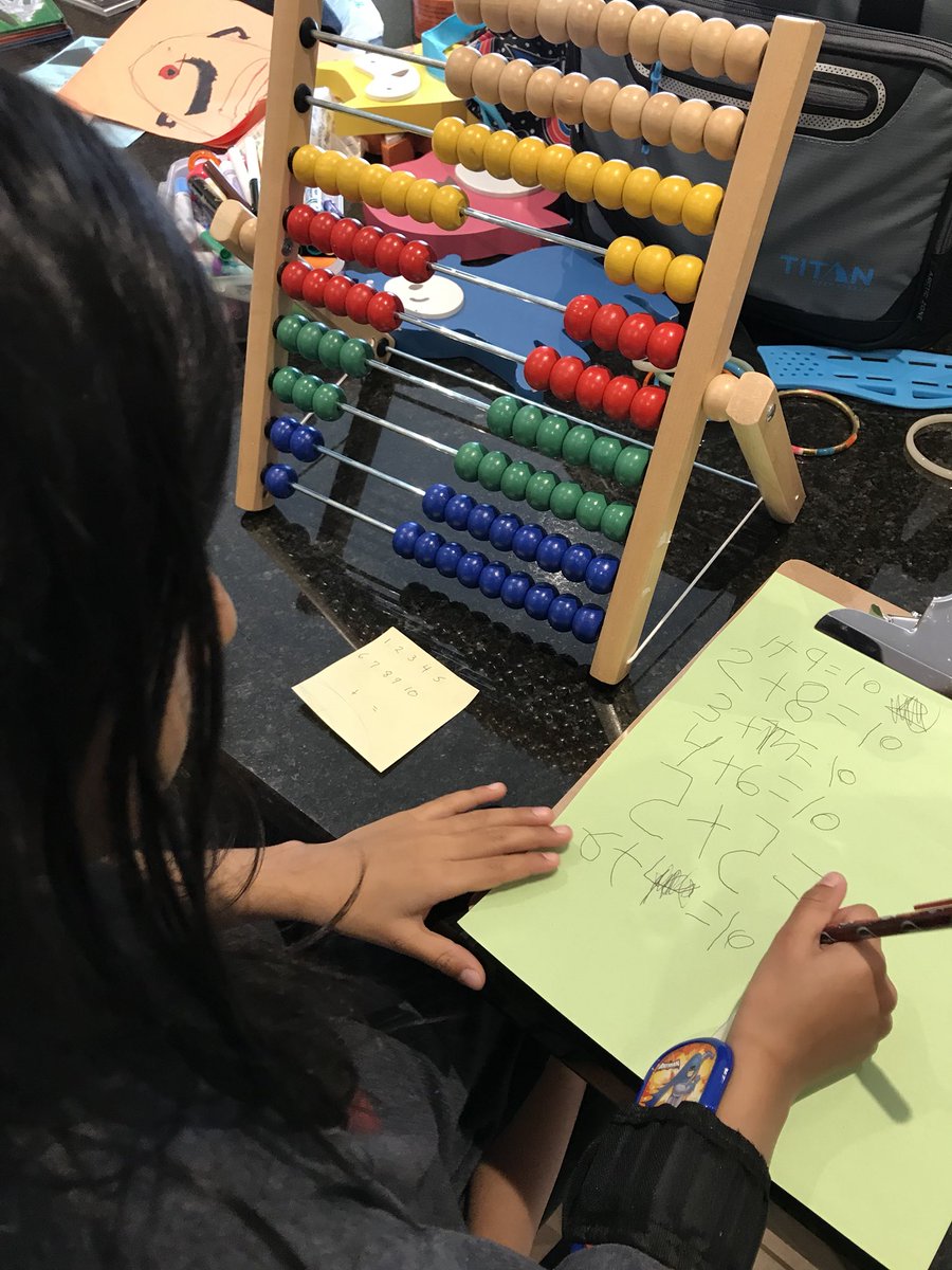 tech_2_teach's tweet image. On this #iceday with Wibbs at home: “Dad can we do that thing with the numbers?” #MakeTen #abacus #TheHouseIsAMess