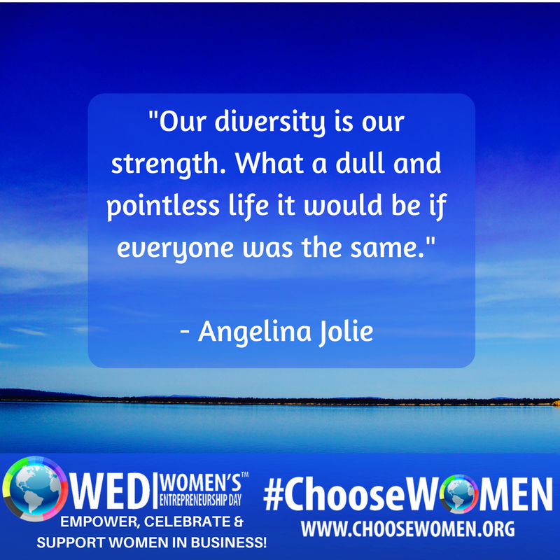 PricelessWoman2's tweet photo. "Our diversity is our strength. What a dull and pointless life it would be if everyone was the same." - Angelina Jolie; Actress, Filmmaker &amp; Humanitarian #WomenWOW #ChooseWOMEN https://t.co/gP6Ne7LF34
