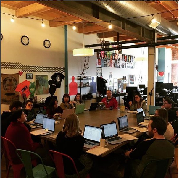 RedBranch's tweet photo. #MotivationalMonday at the branch today! Check out our #RBMafia getting their creativity flowing at our company meeting! How are you kick starting your work week?! #AgencyLife #B2B https://t.co/ZmQ7fsSTmR https://t.co/xFz02ok1df