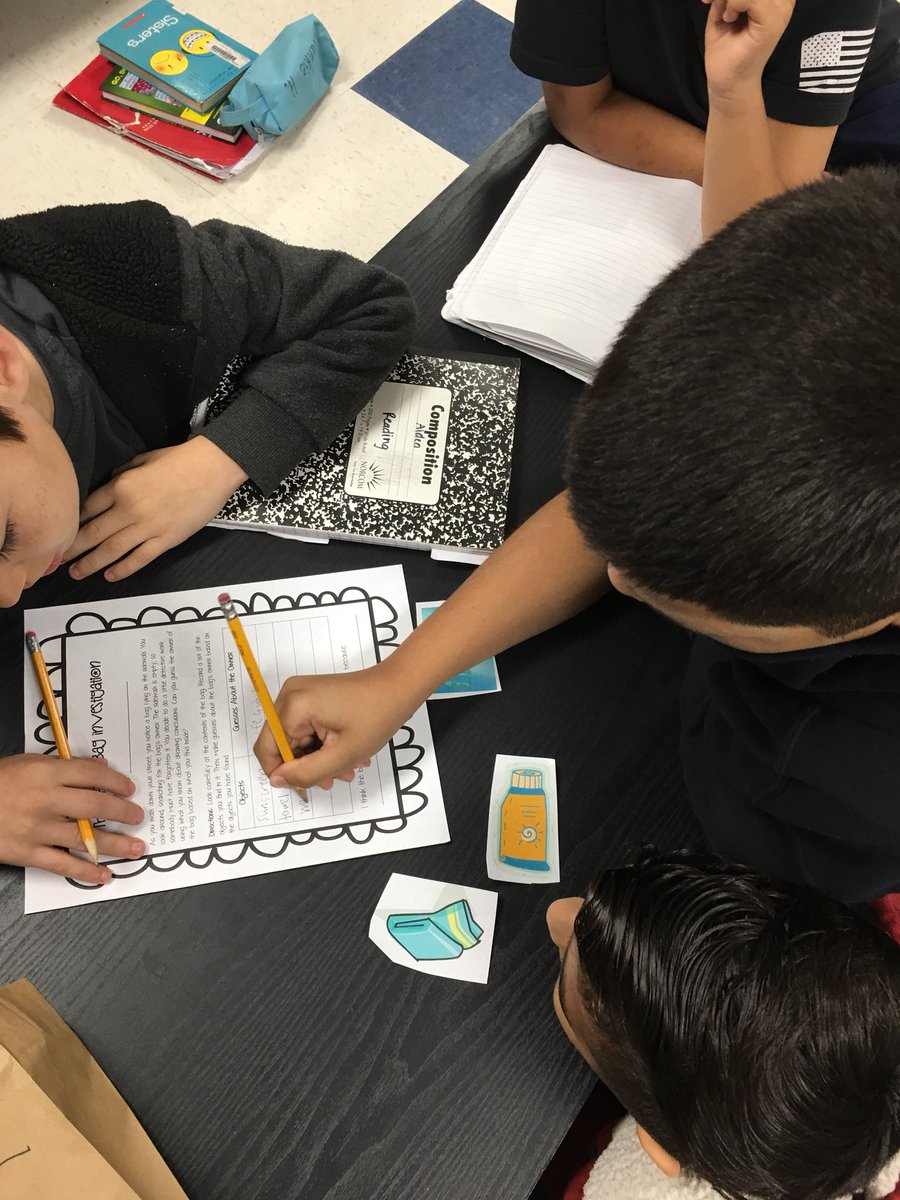 shannonf893's tweet photo. The Great Bag Investigation.....learning about drawing conclusion. #hodgesmisd https://t.co/7z4cM49CC6