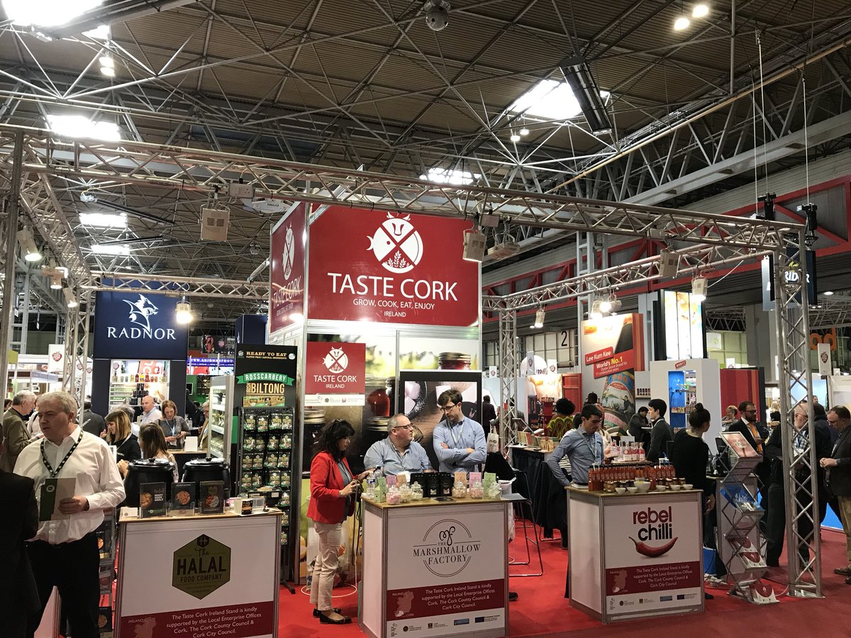 TasteCork's tweet photo. First day at #FDE2018 complete - back again at 10 tomorrow stand P190 @FoodDrinkExpo https://t.co/kTZwjRU1Dj