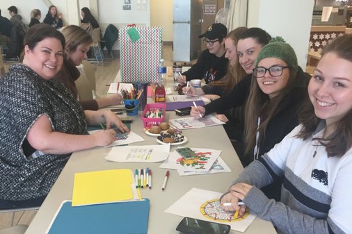 studentsUNBF's tweet photo. #DYK Colouring has the ability to reduce anxiety and increase your ability to focus? Stop by the SUB today, between 3 p.m. and 5 p.m. to hang out with @ResLifeUNBF and show off your art skills! #FinalsAtUNB #OnlyHere https://t.co/Fa1zXj2eA9 https://t.co/X4UoK3Rj8O