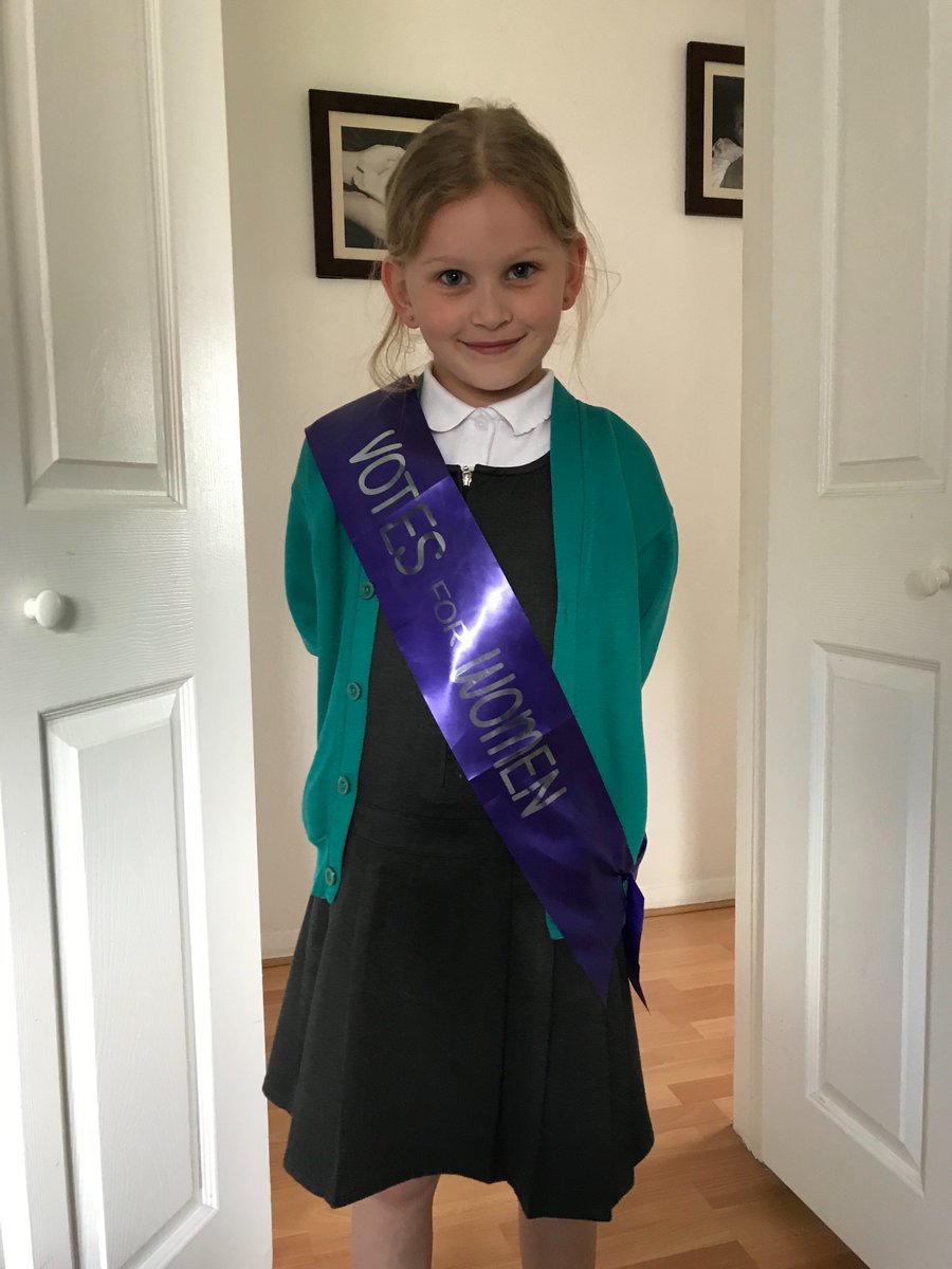 So Amelia has come home from school sporting this beauty! A gift from the head after her passionate feminist outburst during an assembly about the history of womens fight for equality... ✊🏼❤️ #WomensRights #EqualRights #Girlscanchangetheworld