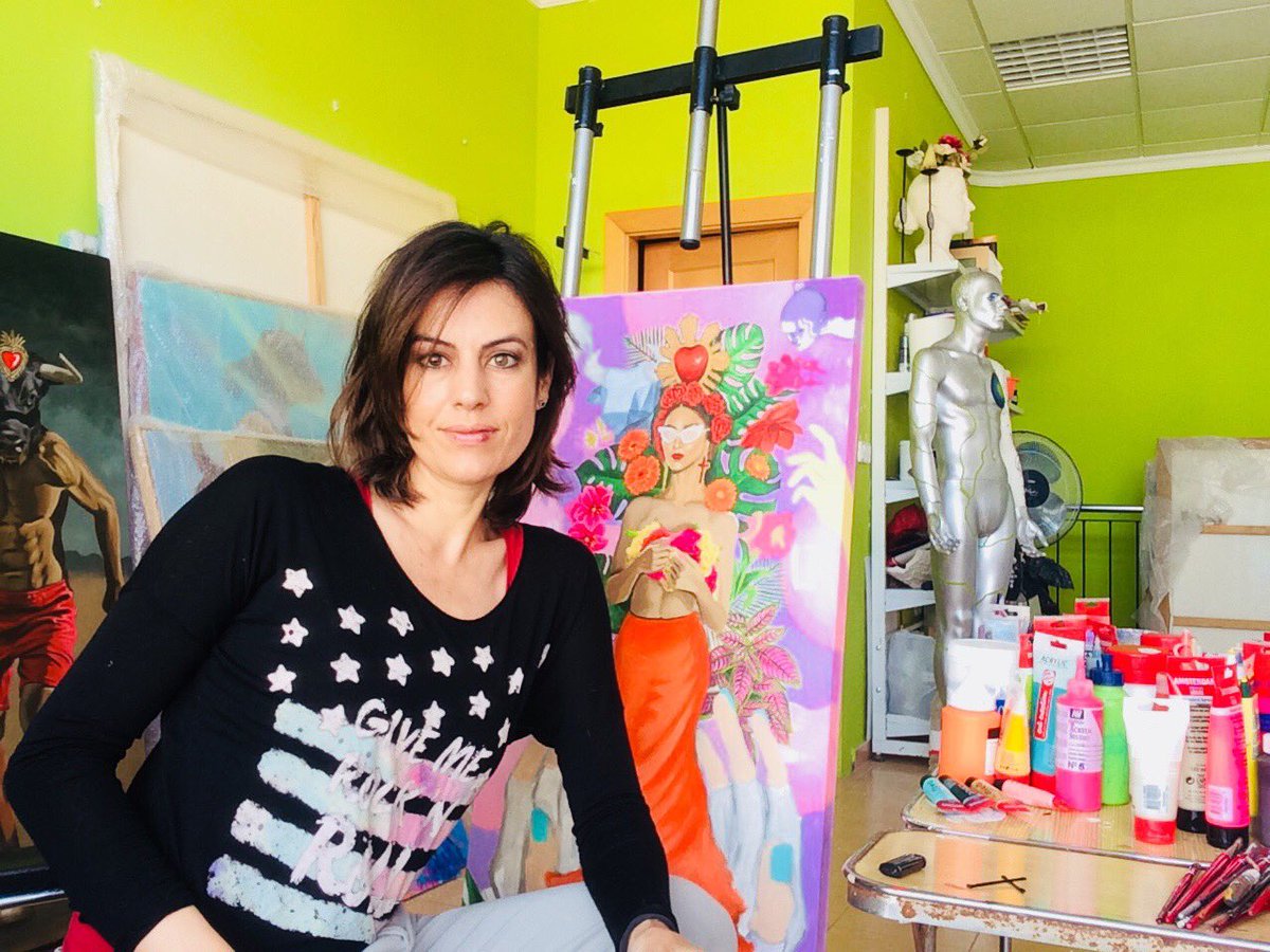 Pintando 😍🎨 #painting #pintando #picture #cuadro #acrylicpainting #acrilico #primavera #spring