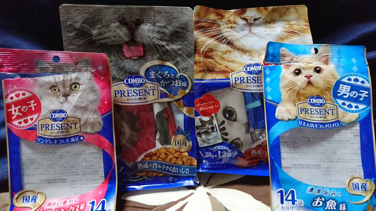 prowresmania's tweet photo. 姉から猫ちゃん達に #combopresent をいただきました〜
猫ちゃん達メッチャ大喜び♪ヽ(´▽`)/
#パッケージ開けちゃってるけど
#でも #Twitter に #載せたかってん
#茶トラ猫
#白猫
#猫好きさんとつながりたい https://t.co/EJHdLPuvJj
