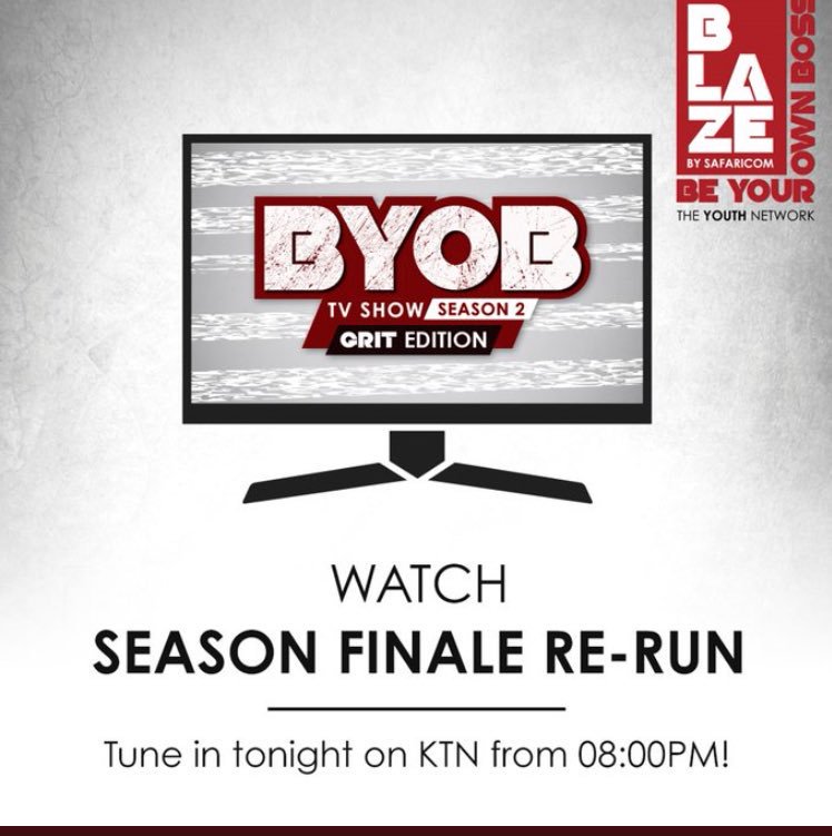 Incase you missed the #BYOBTVShow grand finale yesterday you can watch the re-run tonight at 8pm.