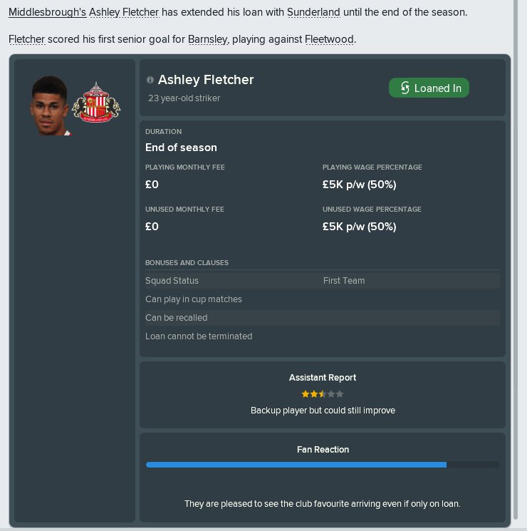 FM__GP's tweet image. 📋 INCOMING: 

Over the moon to confirm Ashley Fletcher will be staying at the club on loan from @Boro next season, will be interesting to see how he does given the step up!